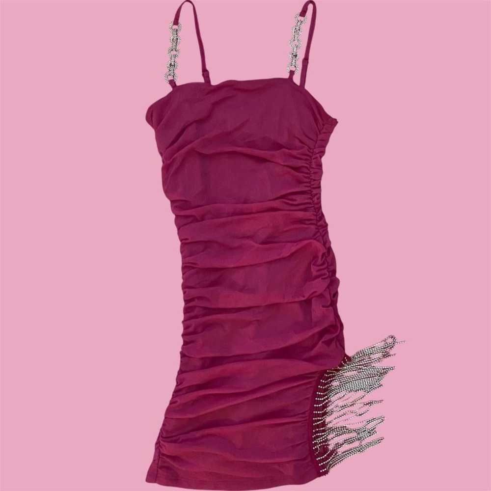 pink mini dress